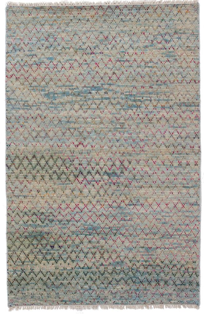 インドのカーペット Sadraa 6'3"x4'1" 6'3"x4'1",  ペルシャ絨毯 手織り