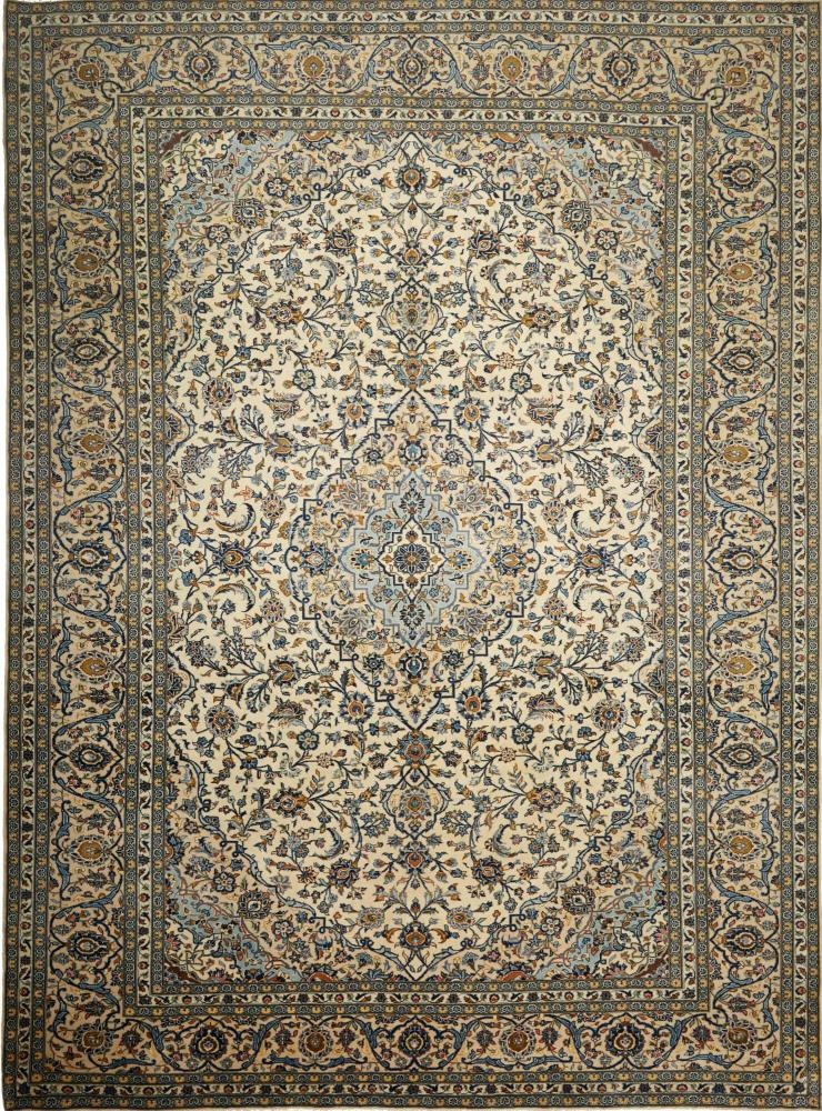 Persian Rug Keshan 12'11"x9'6" 12'11"x9'6", Persian Rug Knotted by hand