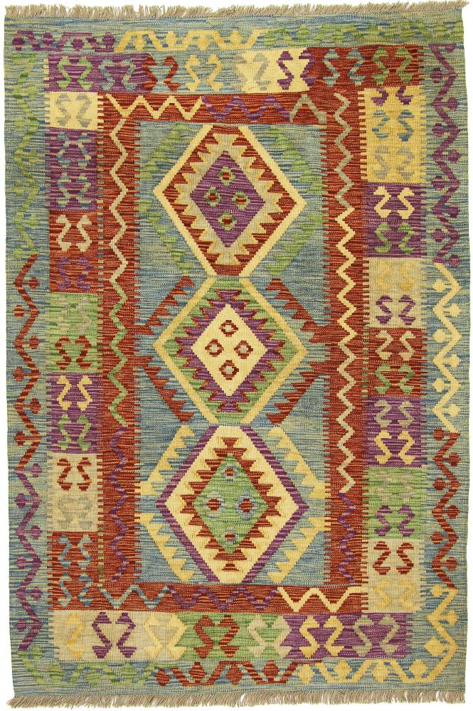 Afghan rug Kilim Afghan 5'11"x4'1" 5'11"x4'1", Persian Rug Woven by hand