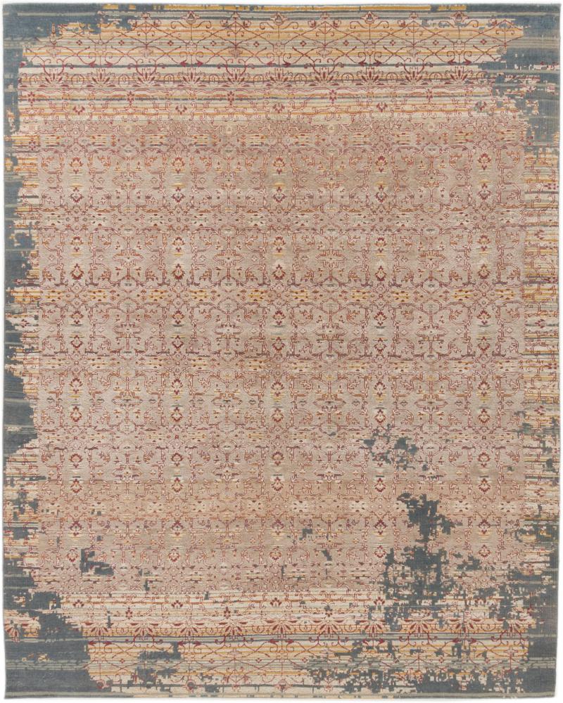 Indo rug Sadraa Heritage 9'10"x7'10" 9'10"x7'10", Persian Rug Knotted by hand