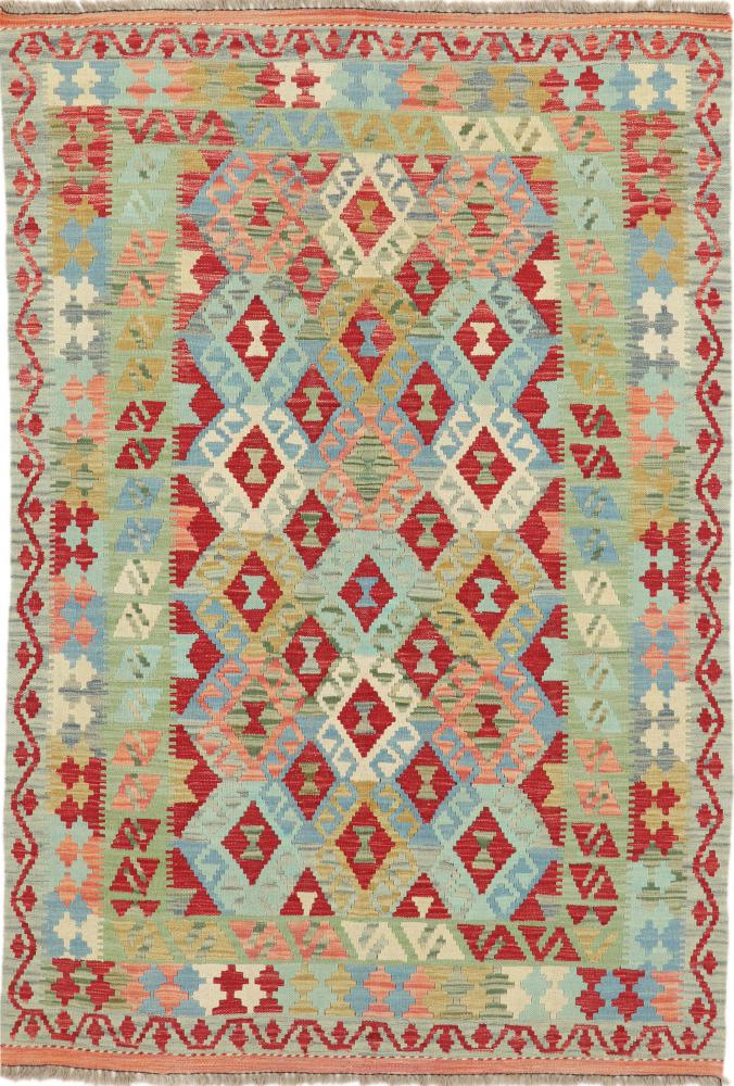 アフガンカーペット キリム アフガン 6'2"x4'2" 6'2"x4'2",  ペルシャ絨毯 手織り
