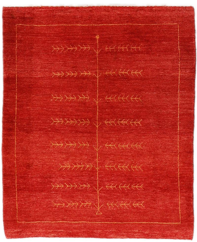 Persian Rug Persian Gabbeh Yalameh 4'9"x3'10" 4'9"x3'10", Persian Rug Knotted by hand