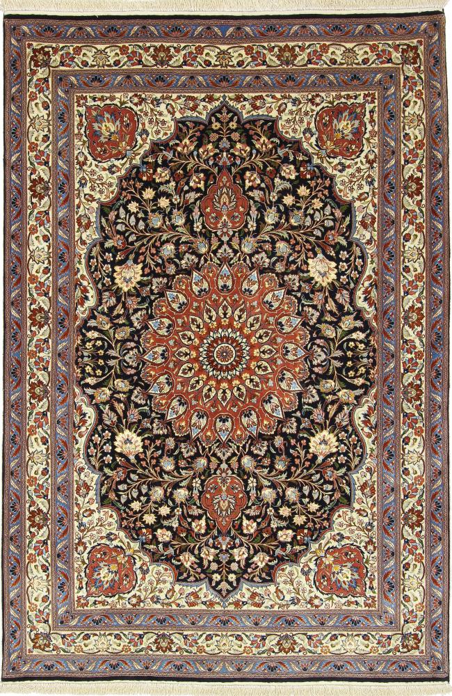 Persian Rug Eilam Silk Warp 7'2"x4'11" 7'2"x4'11", Persian Rug Knotted by hand