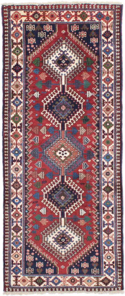 Persian Rug Yalameh 6'4"x2'7" 6'4"x2'7", Persian Rug Knotted by hand