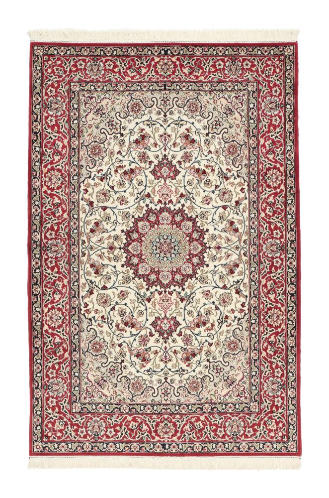 Tapis persan Ispahan Chaîne de Soie 168x106 168x106, Tapis persan Noué à la main