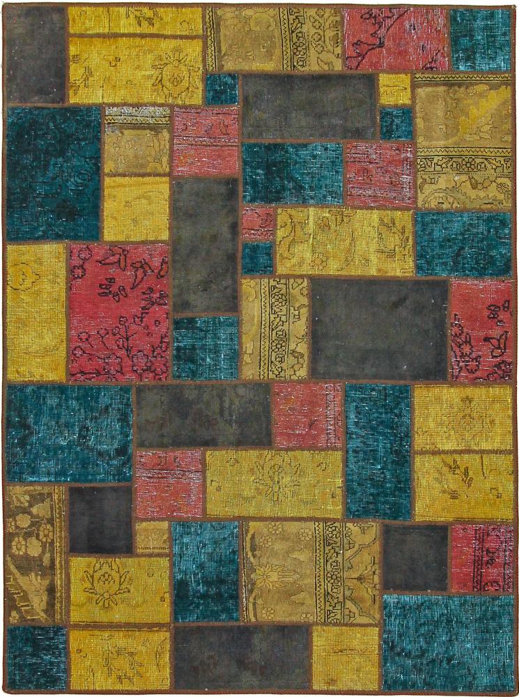 Persian Rug Patchwork 204x150 204x150, Persian Rug Knotted by hand