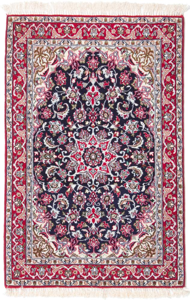 Perserteppich Isfahan Seidenkette 106x70 106x70, Perserteppich Handgeknüpft