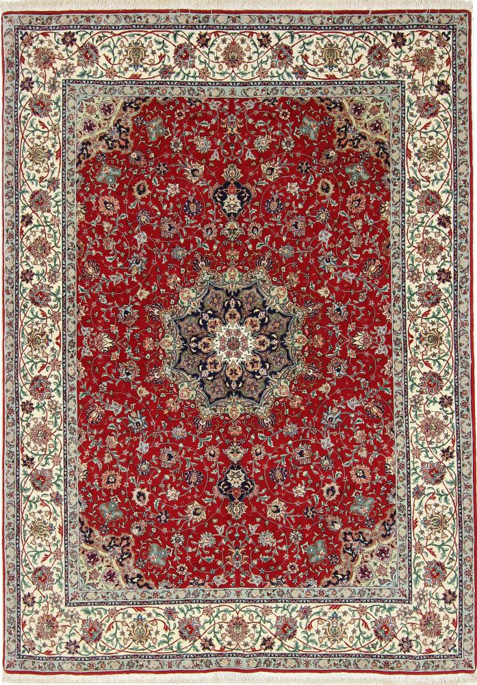 Persian Rug Tabriz 60Raj Silk Warp 202x149 202x149, Persian Rug Knotted by hand