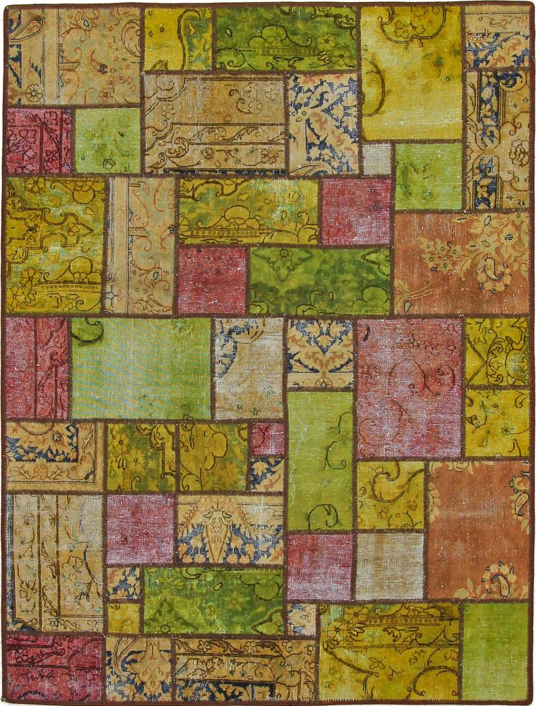 Tapis persan Patchwork 203x150 203x150, Tapis persan Noué à la main