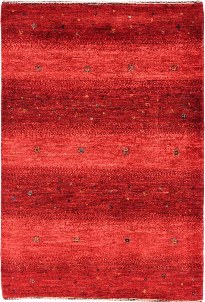 Persian Rug Persian Gabbeh Loribaft Atash 3'11"x2'7" 3'11"x2'7", Persian Rug Knotted by hand