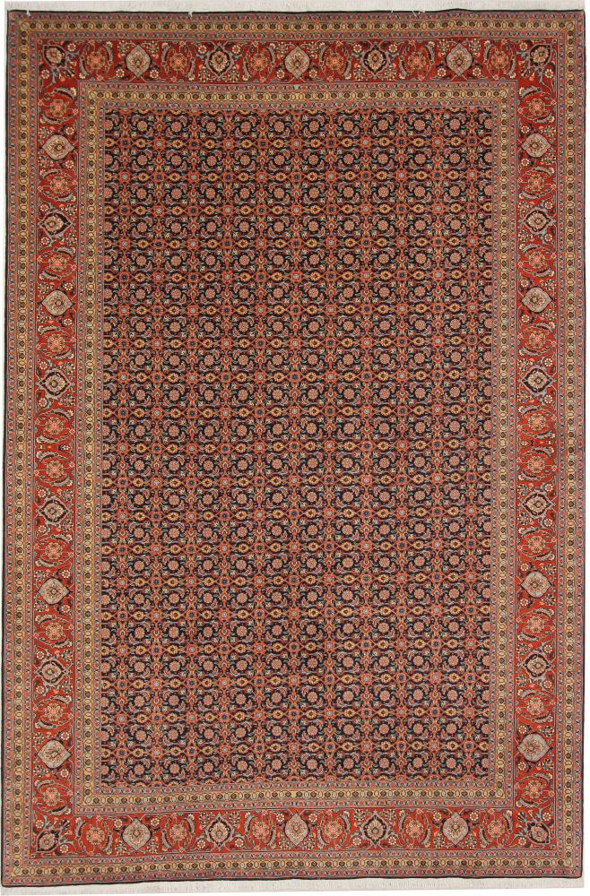 Persian Rug Tabriz 9'8"x6'8" 9'8"x6'8", Persian Rug Knotted by hand