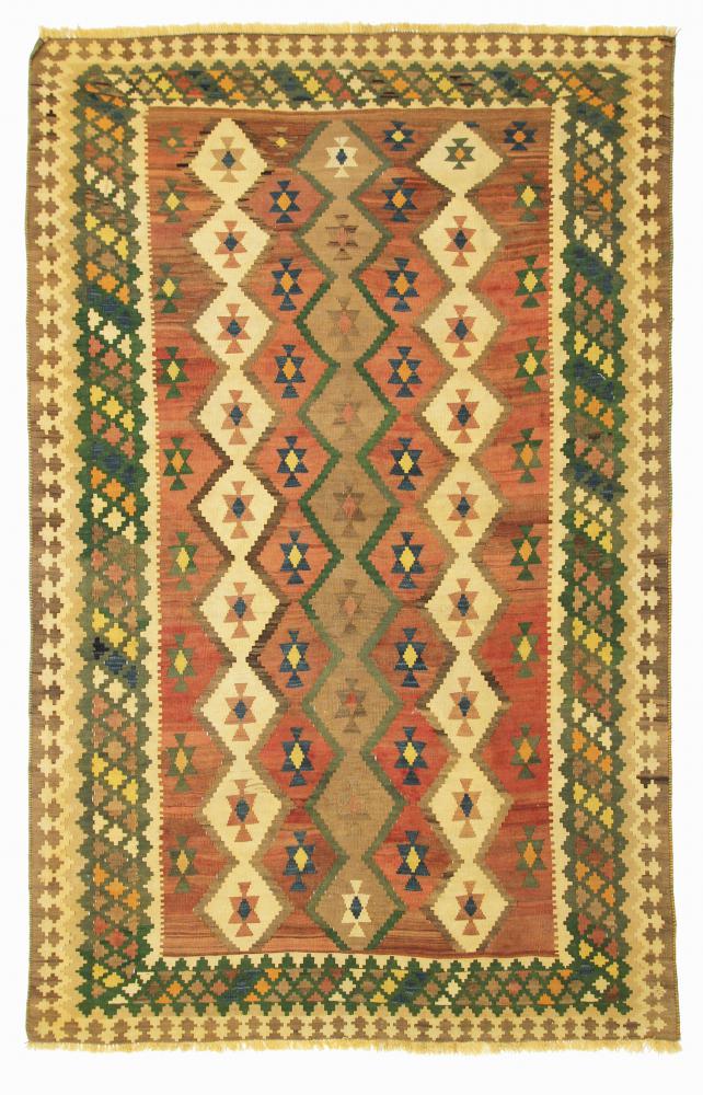 Persian Rug Kilim Fars Old Style 8'11"x5'8" 8'11"x5'8", Persian Rug Woven by hand