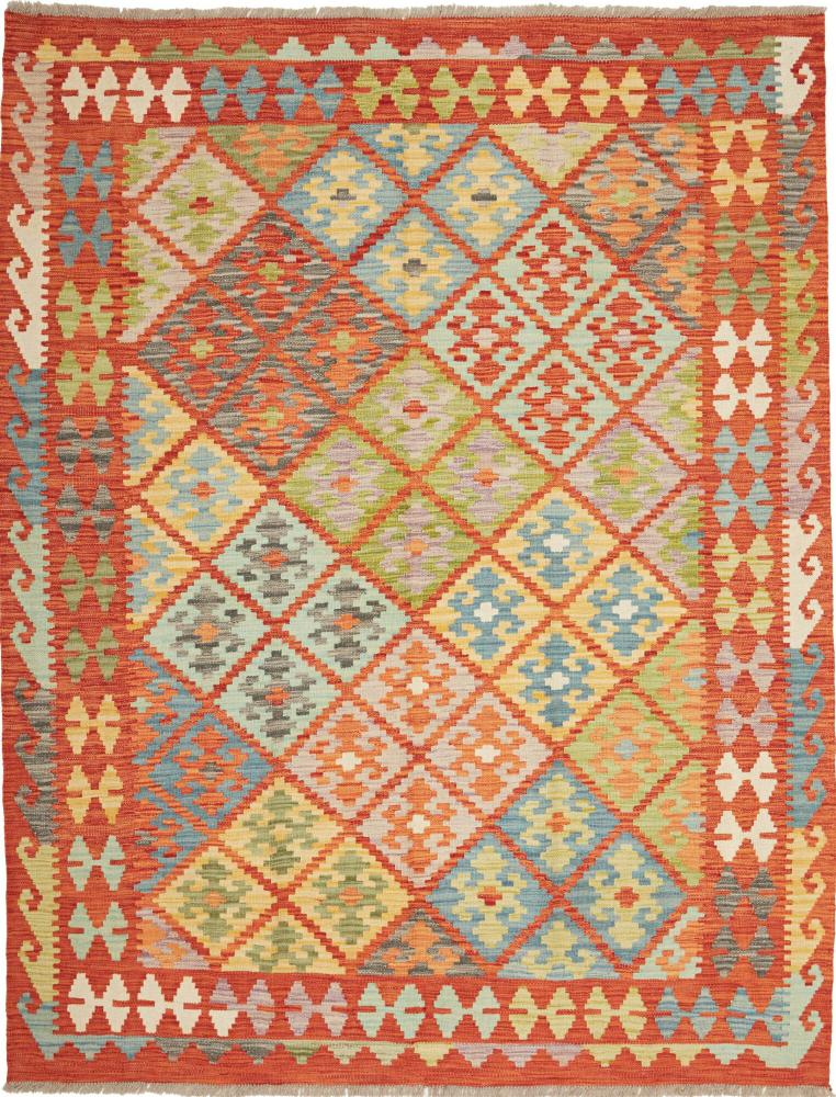 Afghansk tæppe Kelim Afghan 197x154 197x154, Persisk tæppe Håndvævet