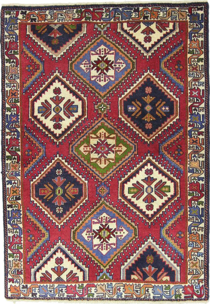 Persian Rug Yalameh 4'9"x3'4" 4'9"x3'4", Persian Rug Knotted by hand