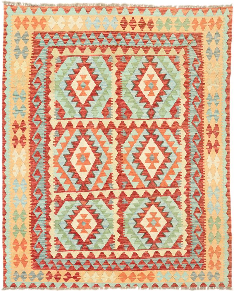 アフガンカーペット キリム アフガン 6'5"x5'3" 6'5"x5'3",  ペルシャ絨毯 手織り