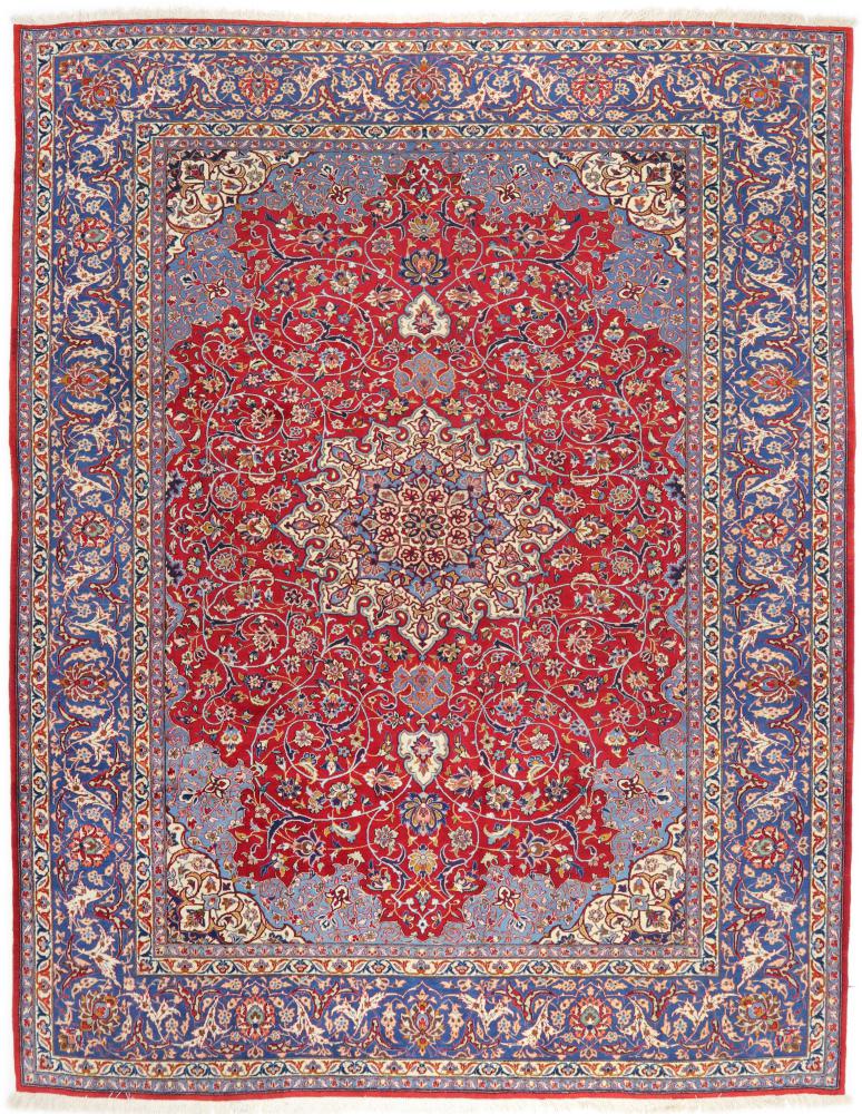 Persisk tæppe Isfahan Antikke 374x300 374x300, Persisk tæppe Knyttet i hånden