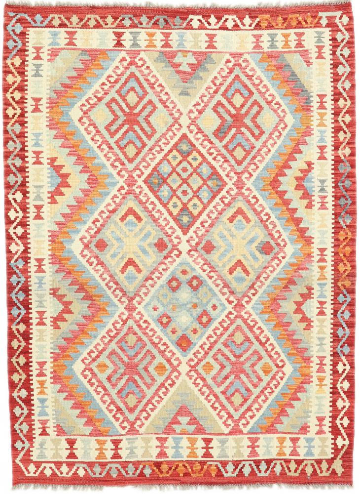 Afghan rug Kilim Afghan 5'9"x4'3" 5'9"x4'3", Persian Rug Woven by hand