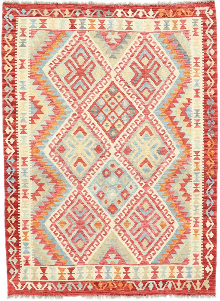 Tapete afegão Kilim Afegão 174x129 174x129, Tapete persa Tecido à mão