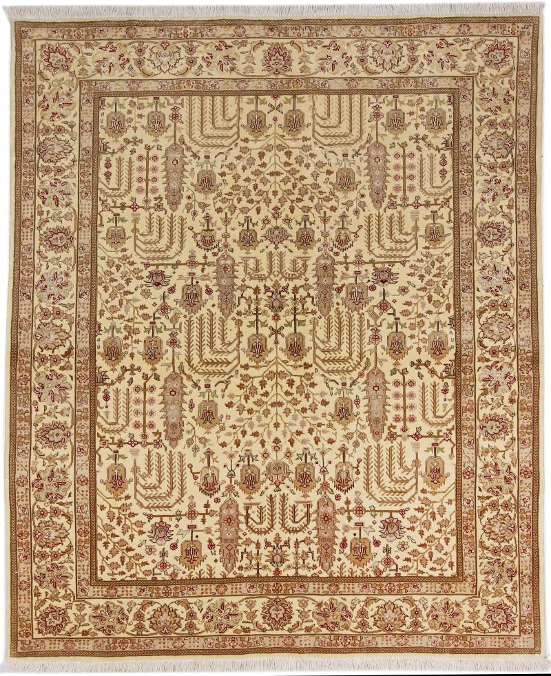 Persian Rug Tabriz 219x181 219x181, Persian Rug Knotted by hand
