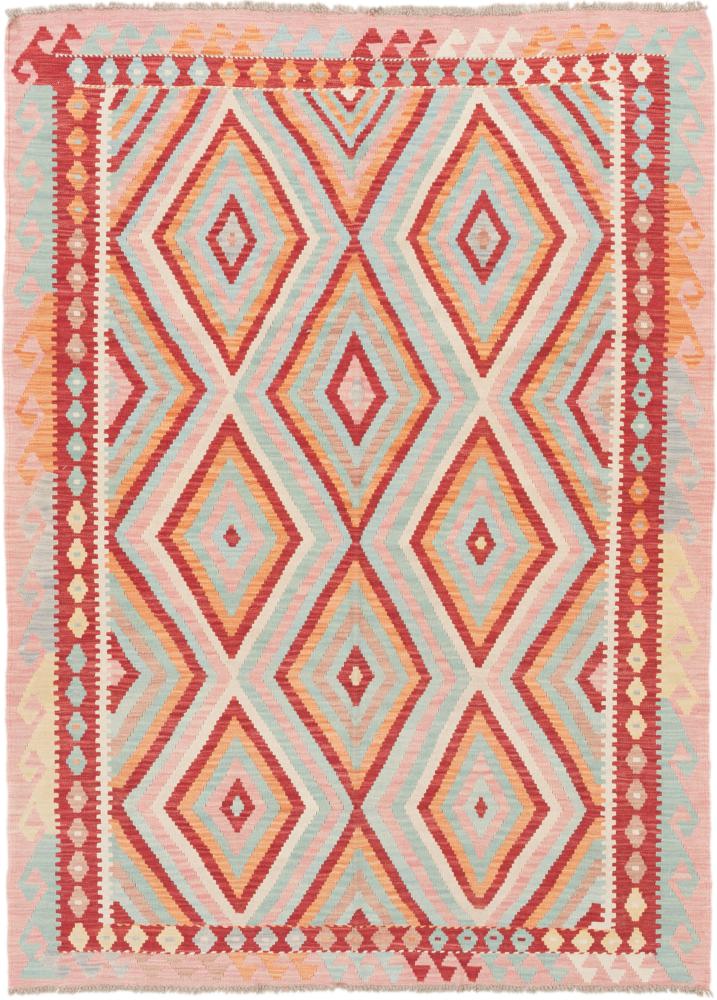 Afghan rug Kilim Afghan 6'9"x5'0" 6'9"x5'0", Persian Rug Woven by hand