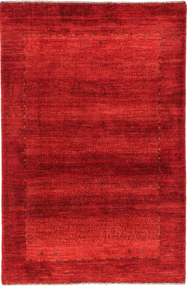 Persian Rug Persian Gabbeh Loribaft Atash 4'1"x2'8" 4'1"x2'8", Persian Rug Knotted by hand