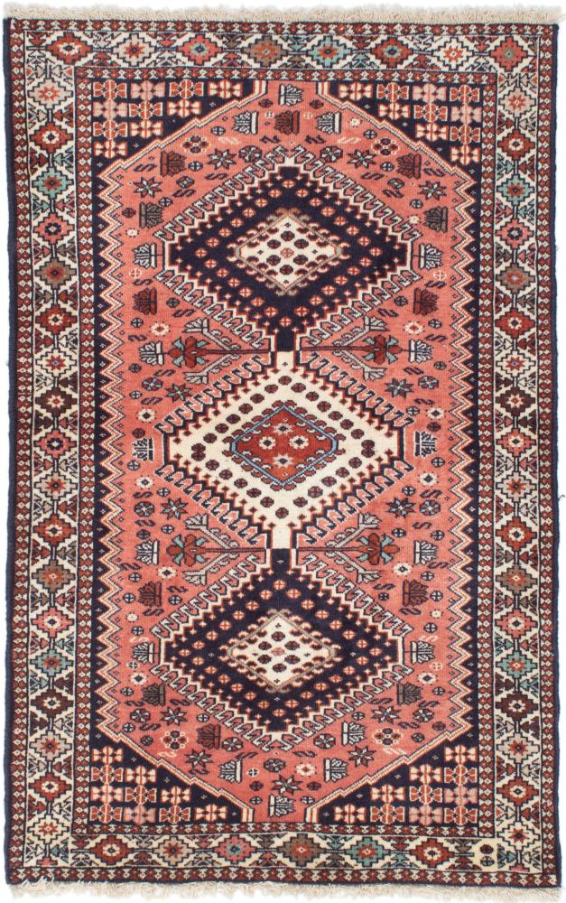 Persian Rug Yalameh 5'0"x3'3" 5'0"x3'3", Persian Rug Knotted by hand