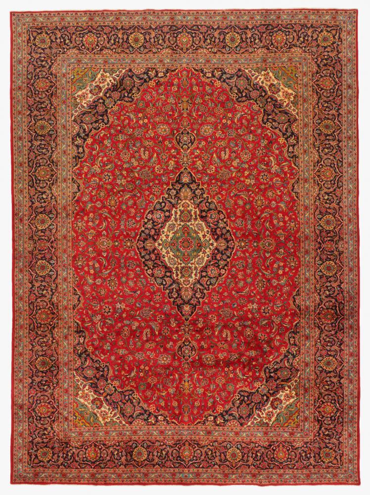 Tapis persan Kashan 418x304 418x304, Tapis persan Noué à la main