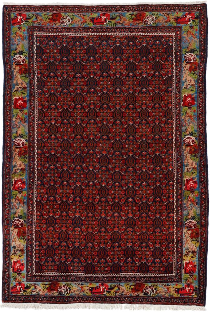 Persian Rug Senneh 6'8"x4'5" 6'8"x4'5", Persian Rug Knotted by hand