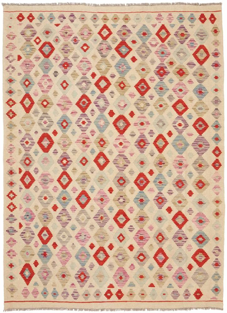 Afghan rug Kilim Afghan 6'6"x4'8" 6'6"x4'8", Persian Rug Woven by hand