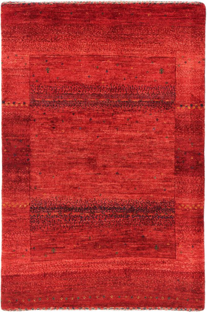 Persian Rug Persian Gabbeh Loribaft Atash 3'11"x2'7" 3'11"x2'7", Persian Rug Knotted by hand