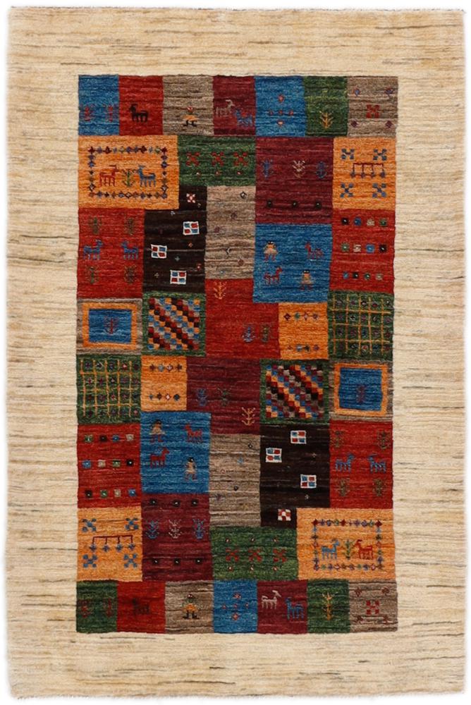 Tapis persan Persan Gabbeh Loribaft 129x86 129x86, Tapis persan Noué à la main