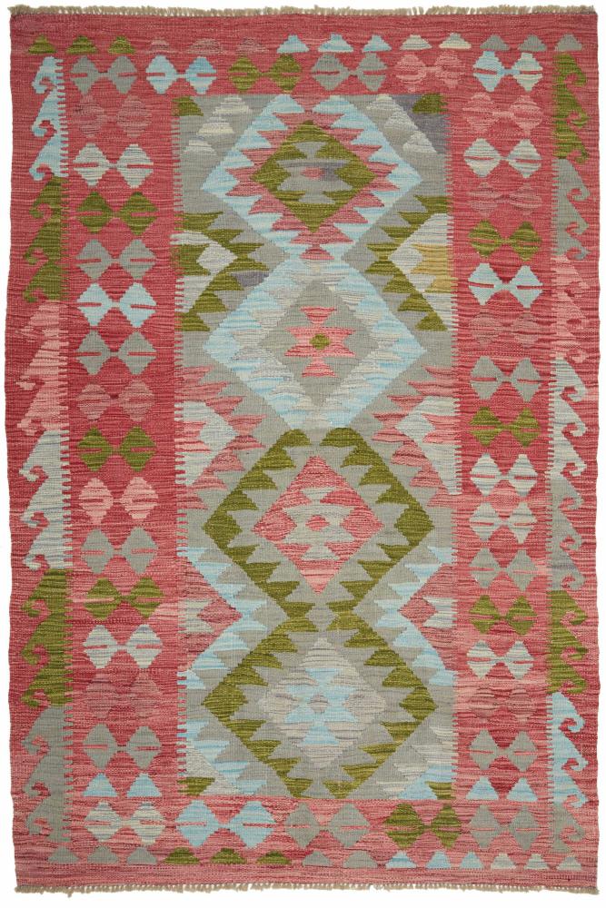 Afghan rug Kilim Afghan 6'9"x3'10" 6'9"x3'10", Persian Rug Woven by hand