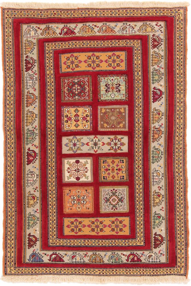 Tapis persan Kilim Soozani Nimbaft 147x99 147x99, Tapis persan Noué à la main