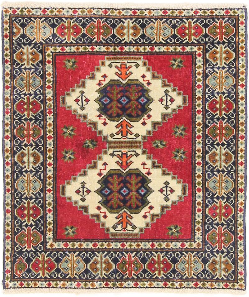 Tapis persan Turkaman 74x62 74x62, Tapis persan Noué à la main