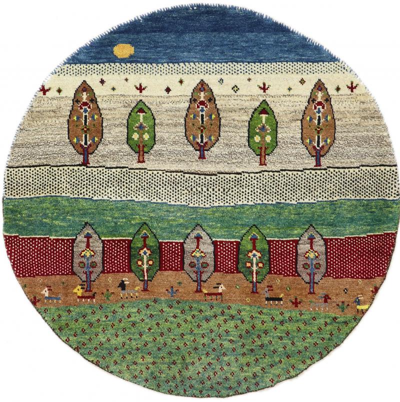  ペルシャ絨毯 ペルシャ ギャッベ ペルシャ ロリbaft Nature 3'1"x3'1" 3'1"x3'1",  ペルシャ絨毯 手織り