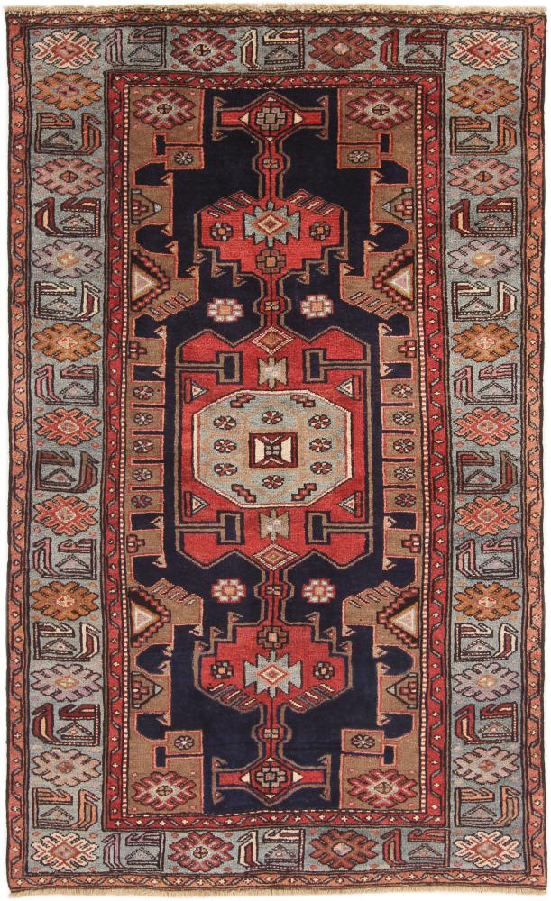 Persian Rug Hamadan 6'8"x4'1" 6'8"x4'1", Persian Rug Knotted by hand