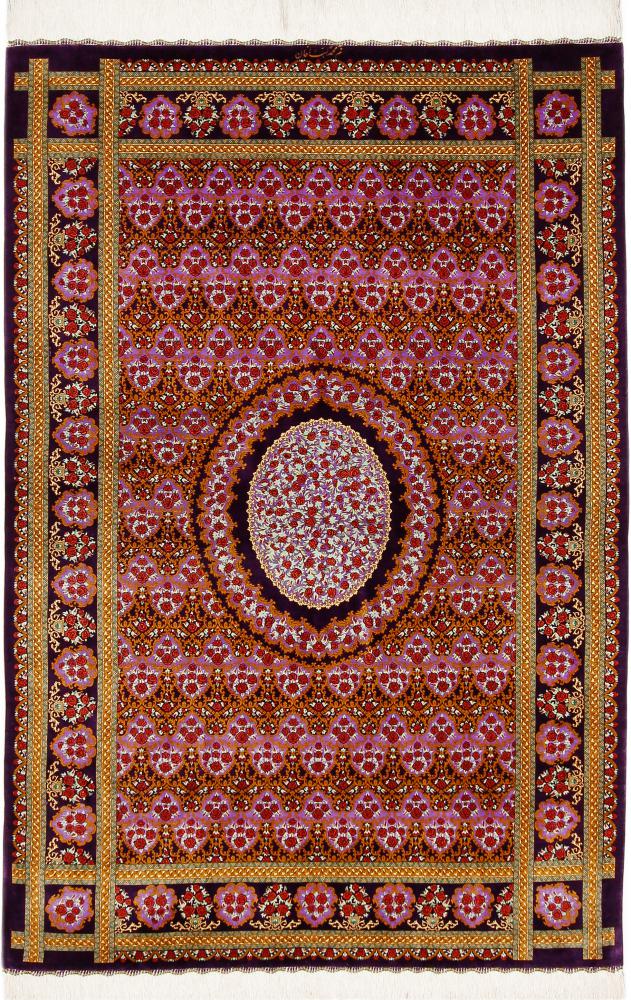 Persian Rug Qum Silk Labafan 203x136 203x136, Persian Rug Knotted by hand