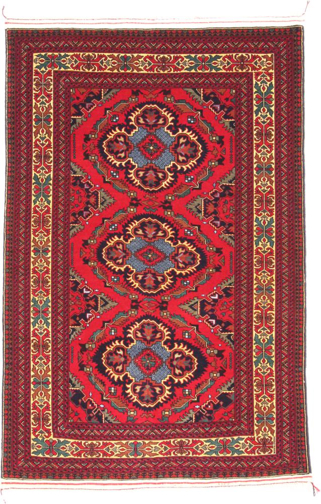 Afghan rug Shirwan 4'9"x3'1" 4'9"x3'1", Persian Rug Knotted by hand