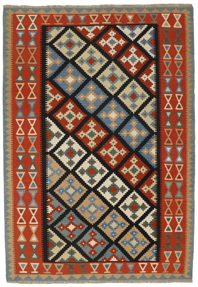 Perzisch tapijt Kilim Fars 9'9"x6'8" 9'9"x6'8", Perzisch tapijt Handgeweven