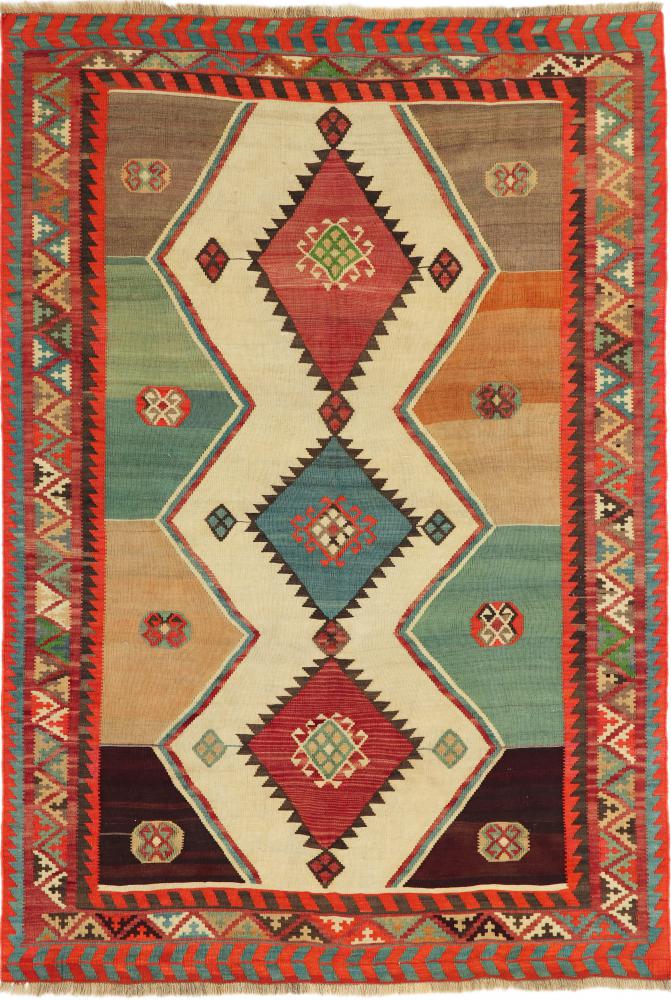 Persian Rug Kilim Fars 8'6"x5'10" 8'6"x5'10", Persian Rug Woven by hand