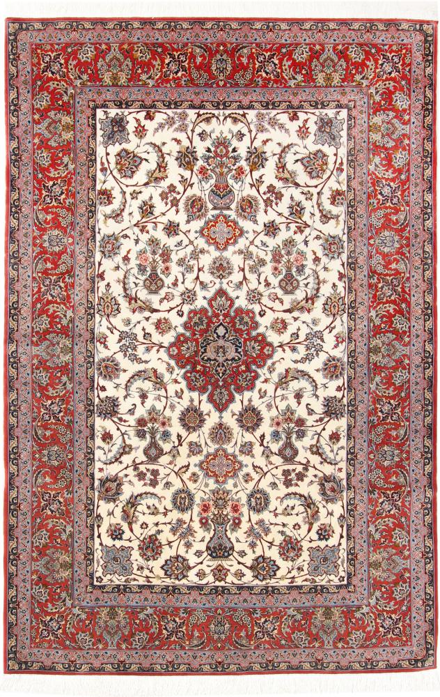 Persisk teppe Isfahan Silkerenning 7'10"x5'2" 7'10"x5'2", Persisk teppe Knyttet for hånd