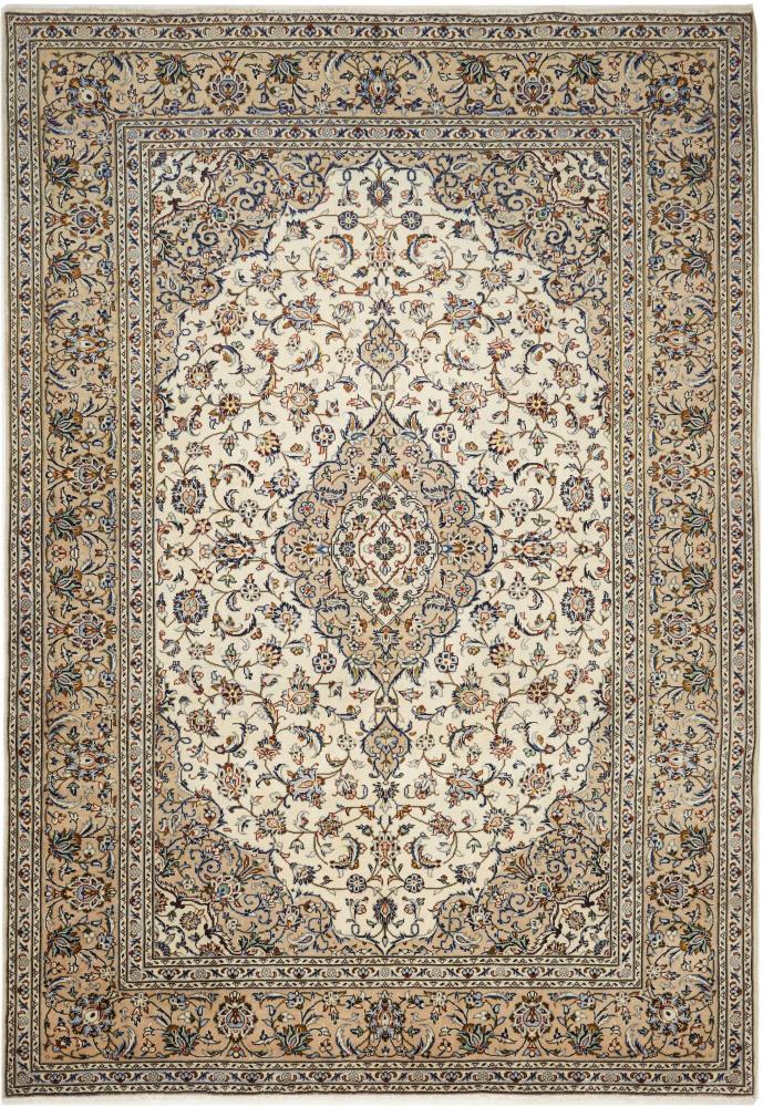  ペルシャ絨毯 カシャン 10'4"x7'3" 10'4"x7'3",  ペルシャ絨毯 手織り