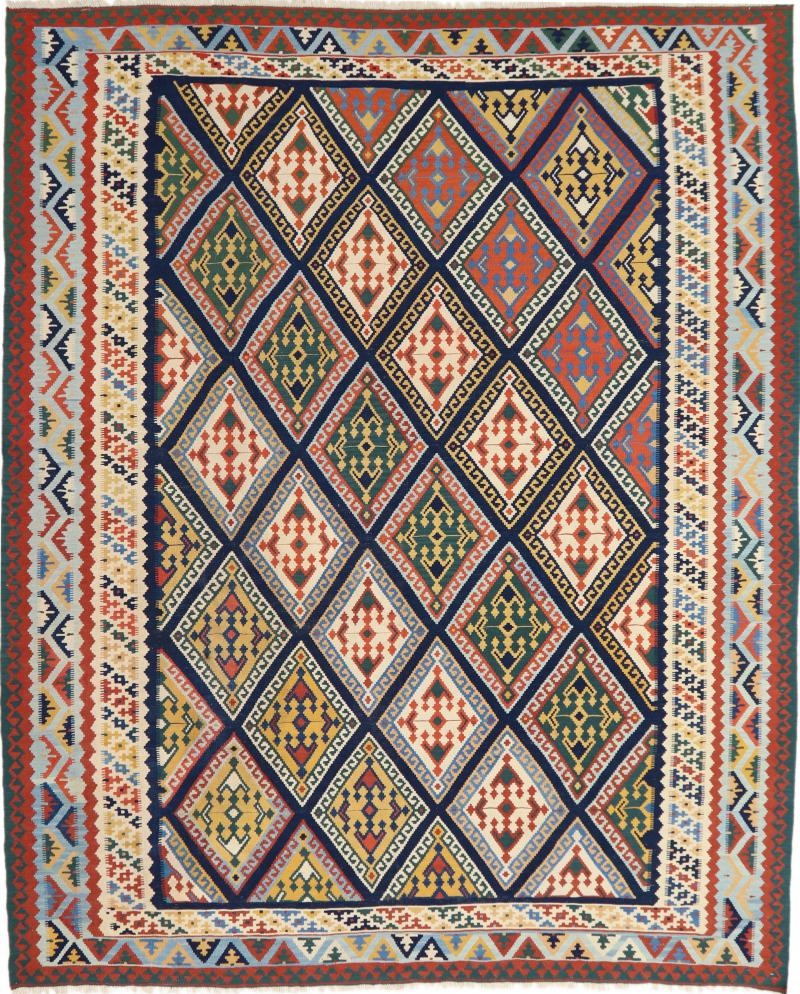 Persian Rug Kilim Fars 11'3"x8'9" 11'3"x8'9", Persian Rug Woven by hand