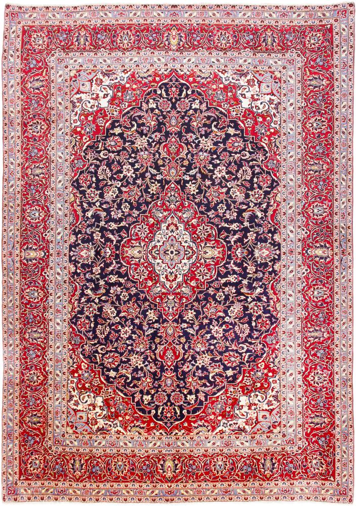 Tapis persan Kashan 13'8"x9'6" 13'8"x9'6", Tapis persan Noué à la main