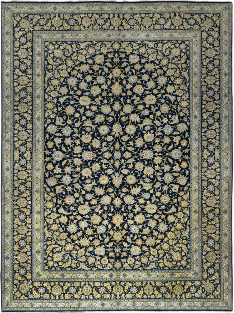 Persian Rug Keshan 12'8"x9'7" 12'8"x9'7", Persian Rug Knotted by hand