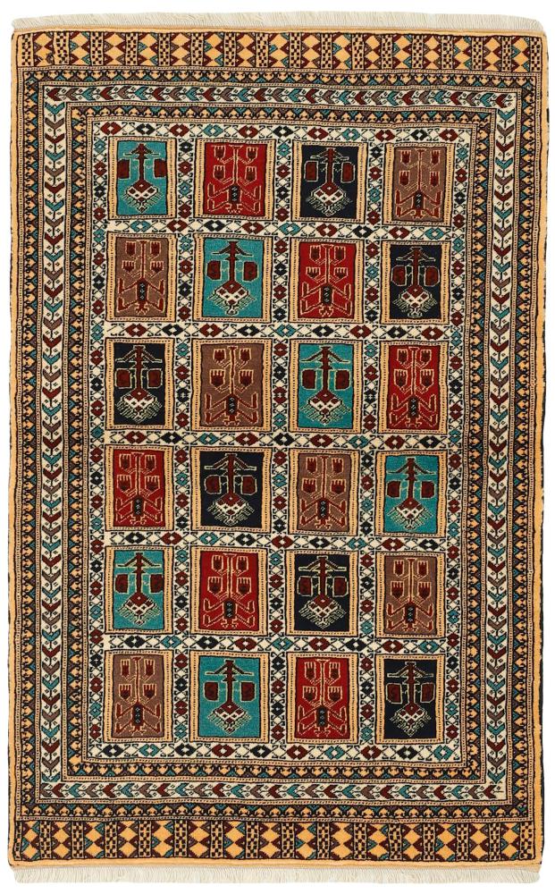  ペルシャ絨毯 トルクメン 154x99 154x99,  ペルシャ絨毯 手織り