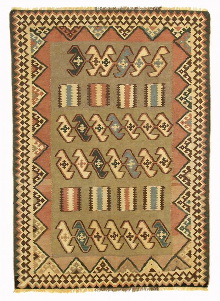 Persian Rug Kilim Fars Old Style 207x146 207x146, Persian Rug Woven by hand