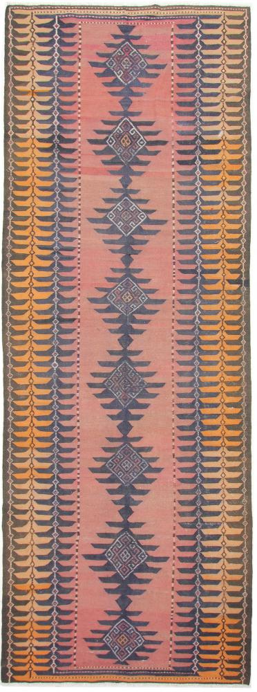 Tappeto persiano Kilim Fars Azerbaijan Antico 13'8"x4'10" 13'8"x4'10", Tappeto persiano Tessuto a mano