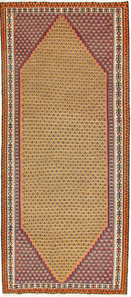 Persian Rug Kilim Fars Azerbaijan Antique 10'8"x4'8" 10'8"x4'8", Persian Rug Woven by hand