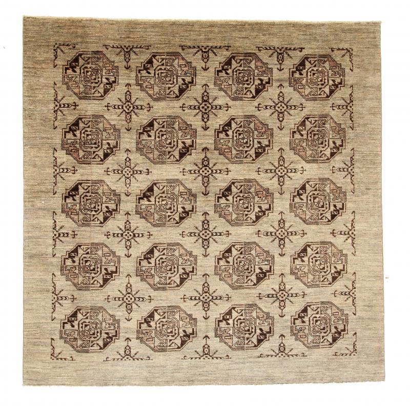 Afghanischer Teppich Turkaman Yamut 207x205 207x205, Perserteppich Handgeknüpft